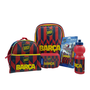 ست 12 در 1 کوله پشتی 40 سانتی بارسلونا مدل Rainbow Max - Backpack - Promotion Items 12 in 1 - FC Barcelona _کیف مدرسه